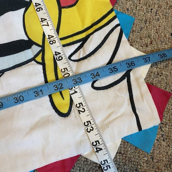 Vintage Disney Baby Crib Blanket Quilted Donald Goofy Alarm Clock Teddy 54”x36” - Picture 2 of 11